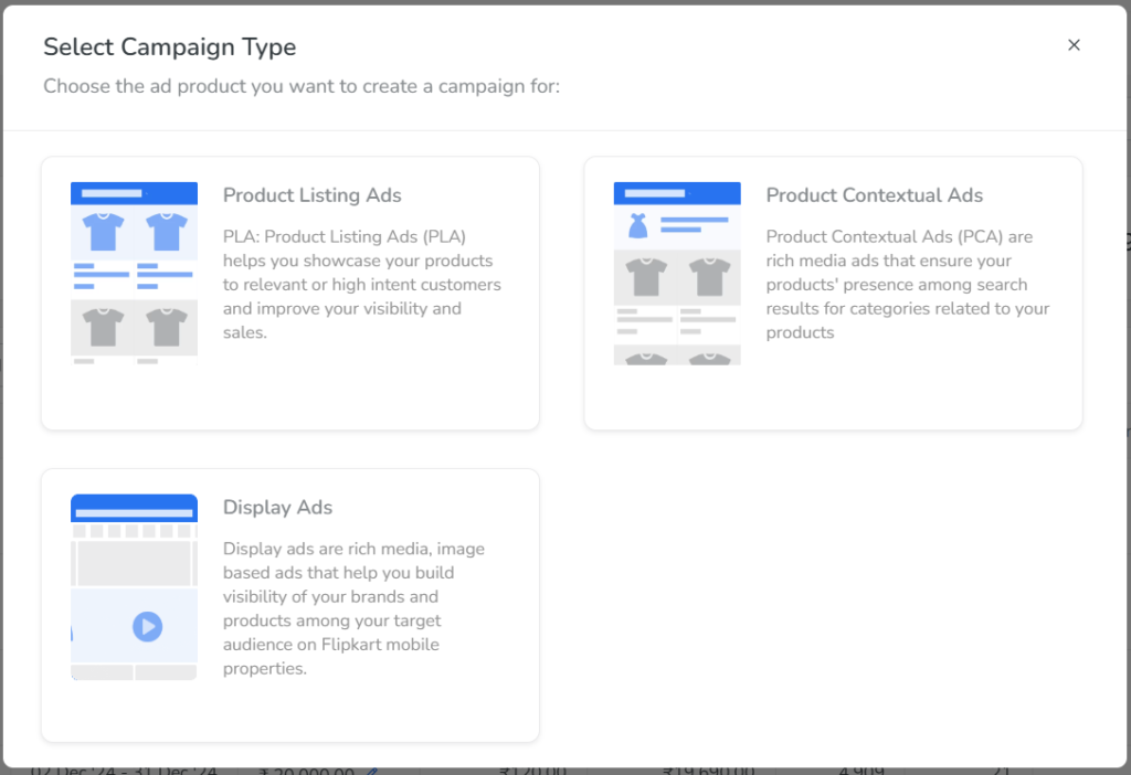 Flipkart Campaign Type