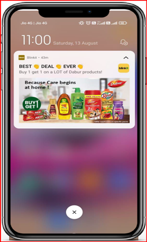 blinkit ads
blinkit ad
blintkit's ads
ads on blinkit
Push Notification