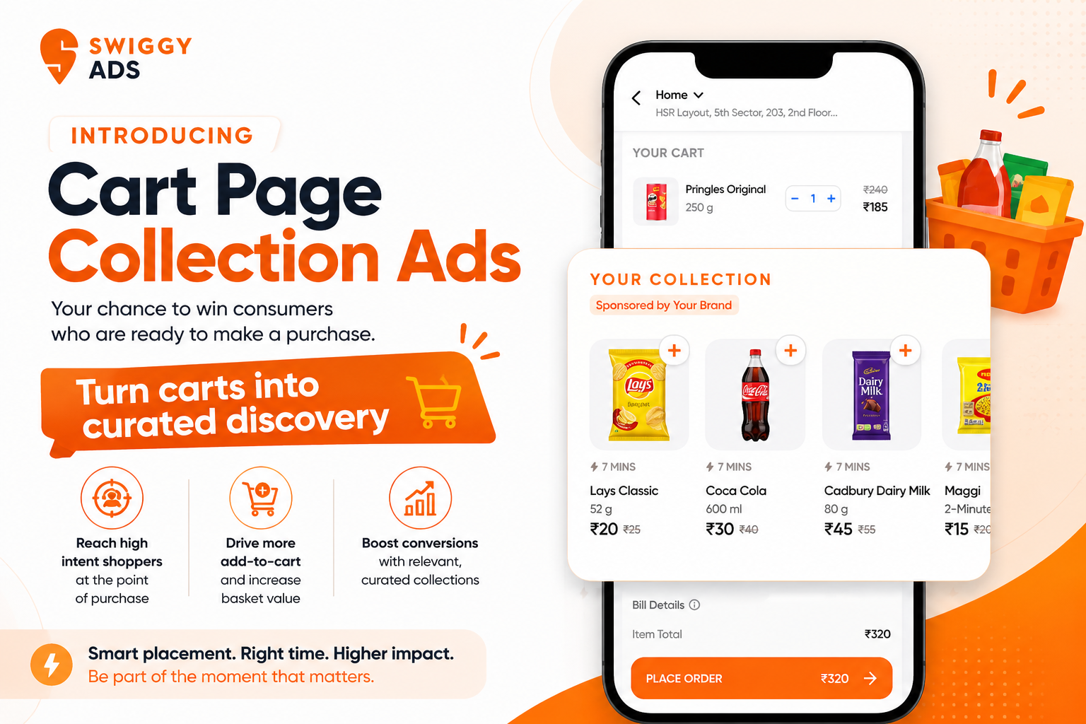 Swiggy Cart Page Collection Ads