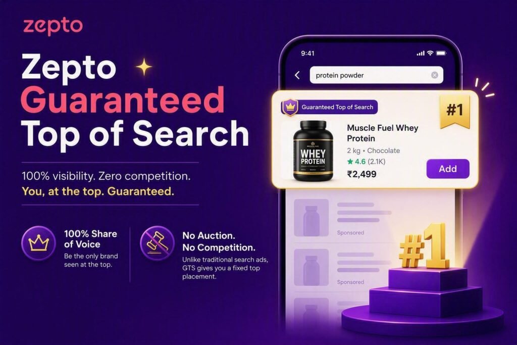 Zepto Introduces #1 Guaranteed Top of Search